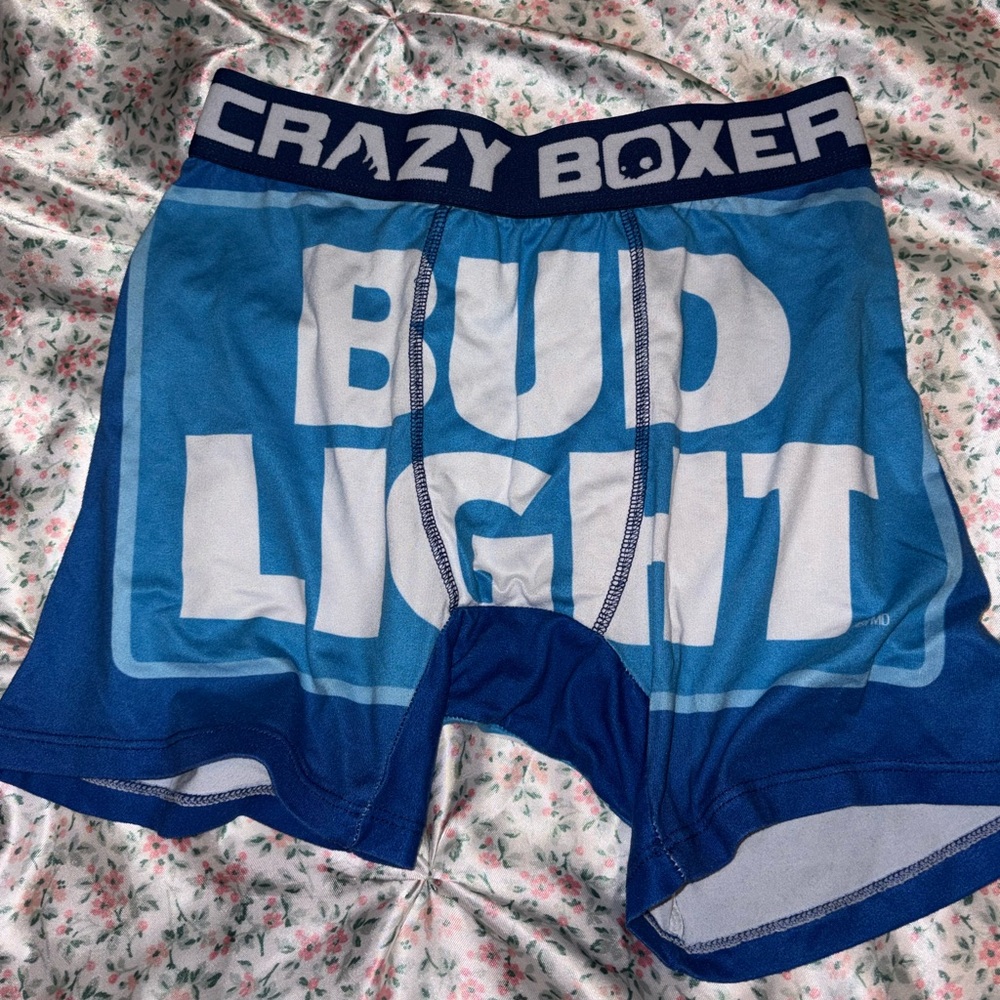 Crazy Boxer Blue Bud Light Men's Boxer Briefs